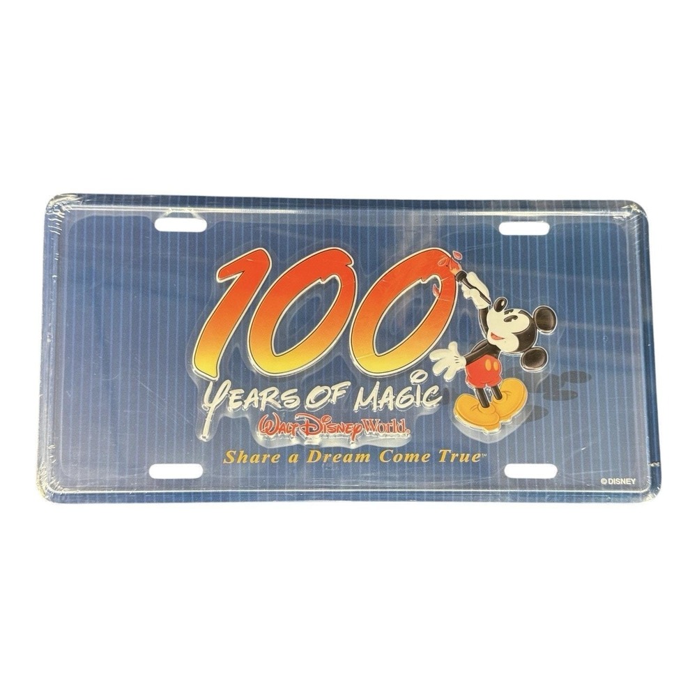 Walt Disney World‎ 100 Years of Magic Vintage License Plate